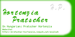 hortenzia pratscher business card